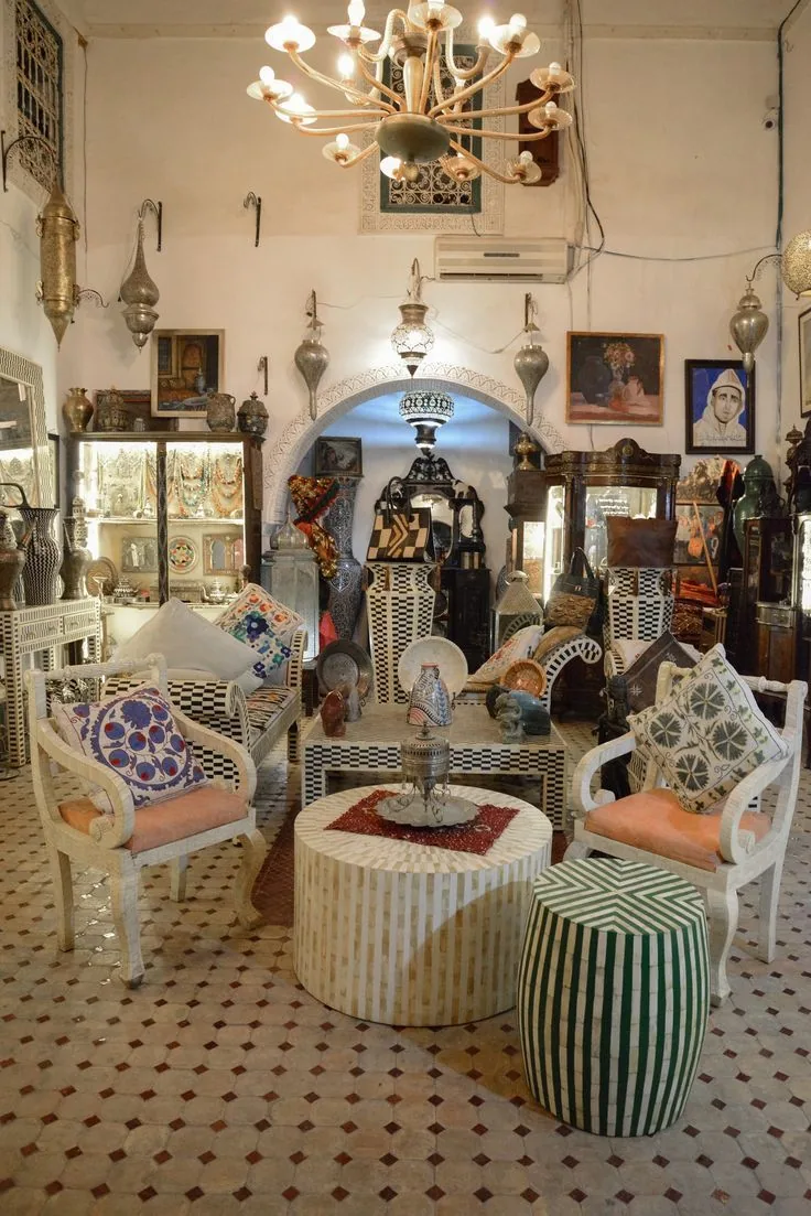 Interior of the Coffre Mystérieux gallery in Marrakech
